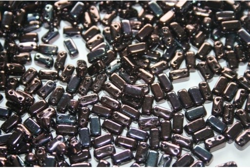 50 Perline Bricks CzechMates 3x6mm Crystal Col.00030