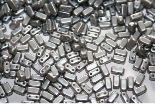 50 Perline Bricks CzechMates 3x6mm Crystal Col.00030