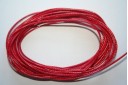 Filo Poliestere Cerato Rosso Corallo 1mm, 12mt. MIN125M