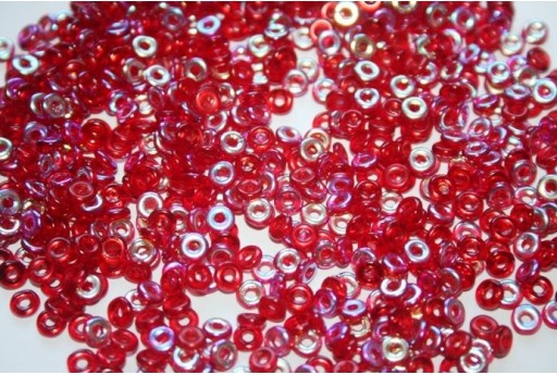 Perline O Bead 1x3,8mm, 5gr, Red AB Col.2490090