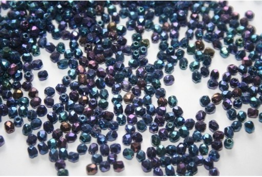 Perline Mezzi Cristalli Iris Blue 3mm - 60pz