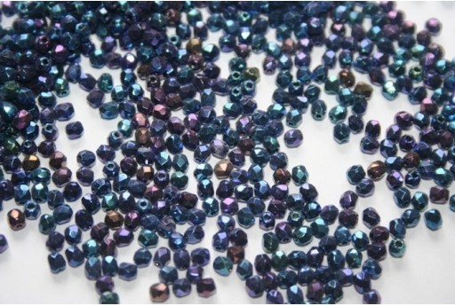 60 Perline Mezzi Cristalli 3mm Crystal Col.00030