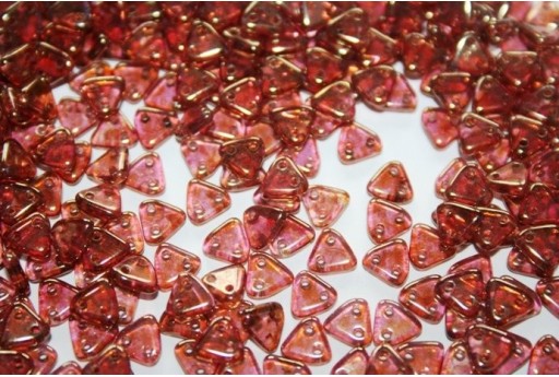 Perline CzechMates Triangle 6mm, 8gr., Luster Rose/Gold Topaz Col.AK00030