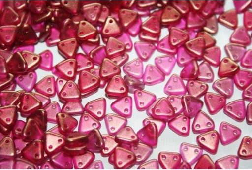 Perline CzechMates Triangle 6mm, 8gr., Halo-Madder Rose Col.29260CR