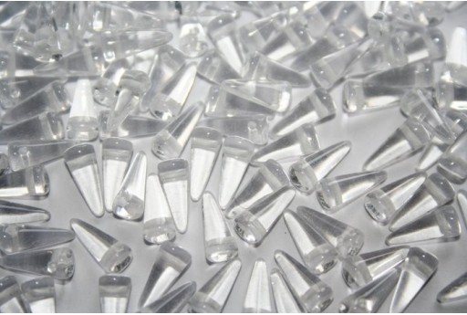 Perline Spikes 4x10mm, 30pz., Crystal Col.00030