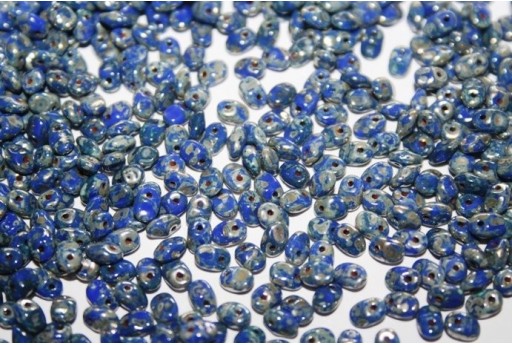 Perline SuperUno 2.5x5mm, 10gr.,  Blue-Picasso Col.5043400