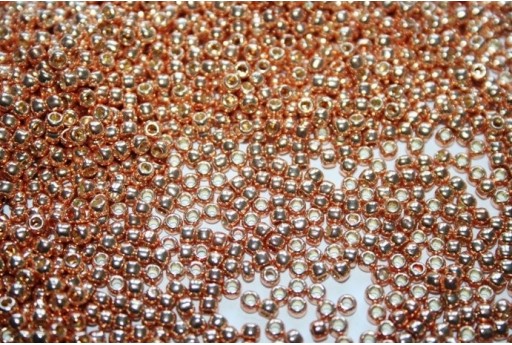 Perline Toho Round Rocailles 8/0, 10gr., Permanent Finish-Galvanized Rose Gold Col.PF551