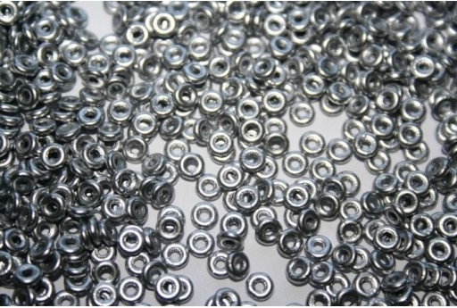 Perline O Bead 1x3,8mm, 5gr, Aluminium Silver Col.01700