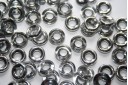 Perline Glass Rings 9mm, 15Pz., Silver 1/2 Labrador Col.27001