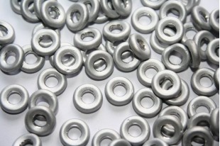 Perline Glass Rings 9mm, 15Pz., Labrador Full Matted Col.27070