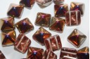 Perline Pyramid 12X12mm, 5Pz., Crystal Sliperit Col.29500