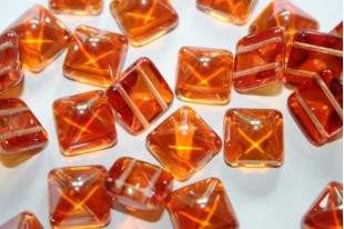Perline Pyramid 12X12mm, 5Pz., Crystal Apricot Medium Col.29121