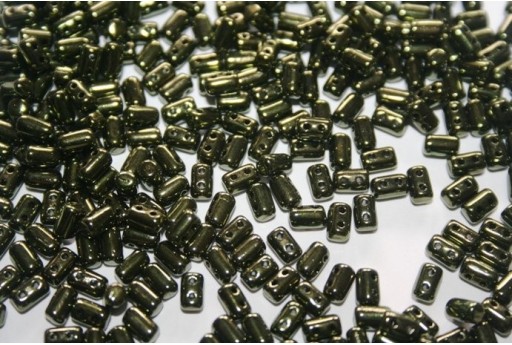 Perline Rulla 3x5mm, 10gr., Luster-Metallic Olivine Col.LK23980