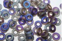 Perline Glass Rings 9mm, 15Pz., Azuro Matted Col.22271