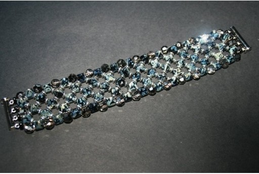 20 Perline Pyramid 6x6mm Lila Vega Luster Col.15726 2