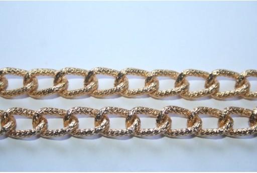 Aluminium Chain 13x8,5mm Gold Plated - 1m