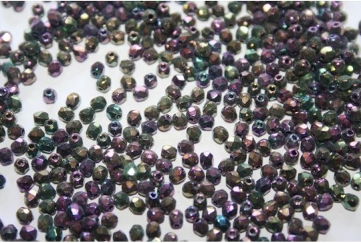 60 Perline Mezzi Cristalli 3mm Crystal Col.00030