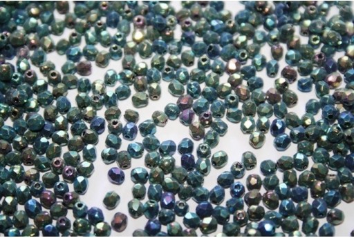 60 Perline Mezzi Cristalli 3mm Crystal Col.00030