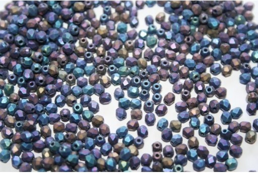 Perline Mezzi Cristalli Matte Iris Blue 3mm - 60pz