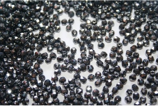 Perline Mezzi Cristalli Hematite 3mm - 60pz