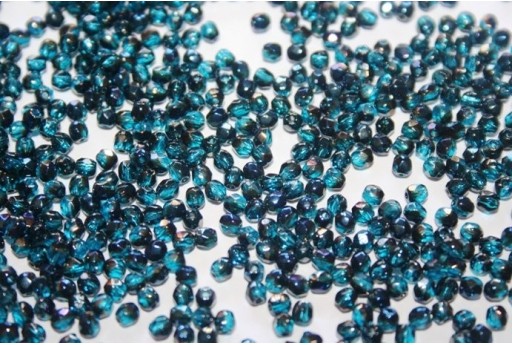 60 Perline Mezzi Cristalli 3mm Crystal Col.00030