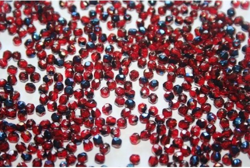 Perline Mezzi Cristalli Blue Iris-Siam Ruby 3mm - 60pz