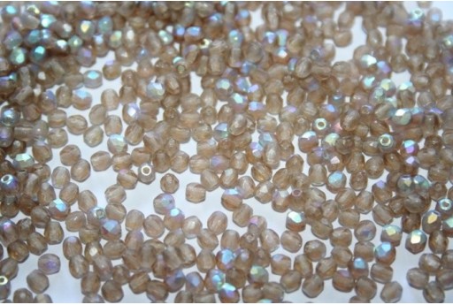 60 Perline Mezzi Cristalli 3mm Crystal Col.00030