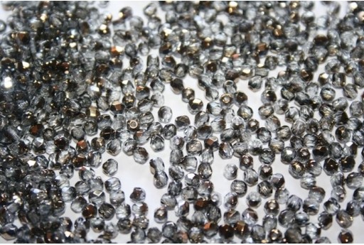 60 Perline Mezzi Cristalli 3mm Crystal Col.00030