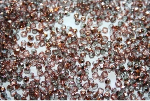 Perline Mezzi Cristalli Copper-Light Sapphire 3mm - 60pz