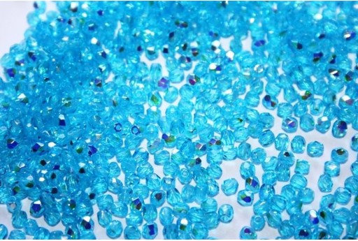 60 Perline Mezzi Cristalli 3mm Crystal Col.00030