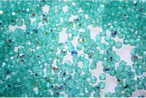 60 Perline Mezzi Cristalli 3mm Crystal Col.00030