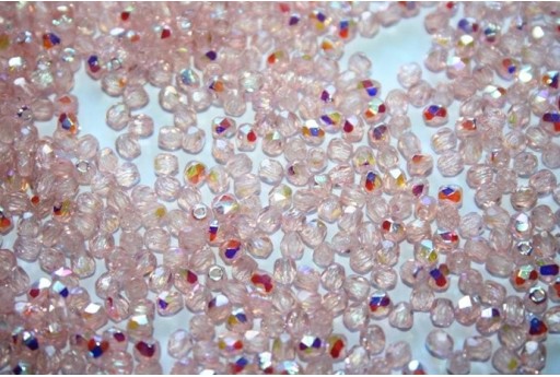 60 Perline Mezzi Cristalli 3mm Crystal Col.00030