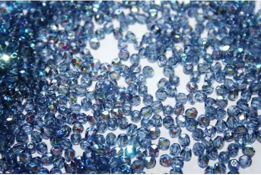 60 Perline Mezzi Cristalli 3mm Crystal Col.00030