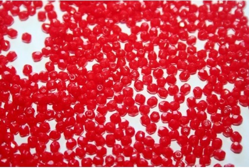 Perline Mezzi Cristalli Opaque Red 3mm - 60pz