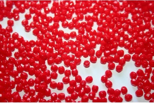 Perline Mezzi Cristalli Opaque Light Red 3mm - 60pz
