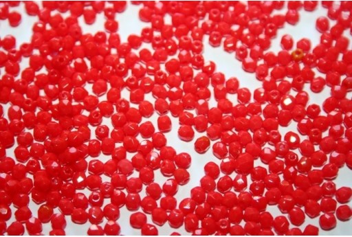 Perline Mezzi Cristalli Mid Opaque Light Red 3mm - 60pz