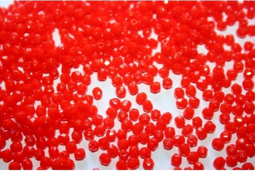 Perline Mezzi Cristalli Opaque Light Red Orange 3mm - 60pz