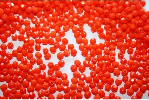 Perline Mezzi Cristalli Opaque-Bright Orange 3mm - 60pz