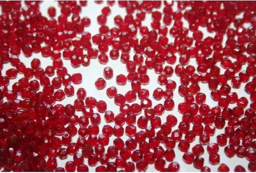 Perline Mezzi Cristalli Ruby 3mm - 60pz