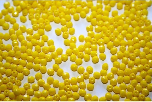 Perline Mezzi Cristalli Opaque Yellow 3mm - 60pz