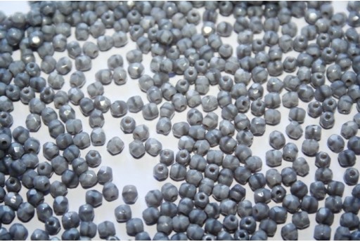 Perline Mezzi Cristalli Coral Grey 3mm - 60pz