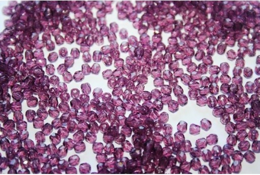 Perline Mezzi Cristalli Dark Amethyst 3mm - 60pz