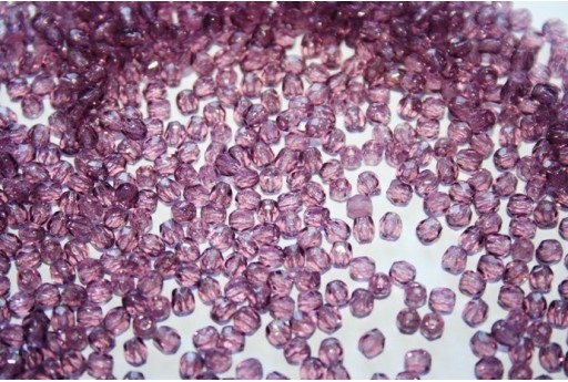 Perline Mezzi Cristalli Mid. Amethyst 3mm - 60pz