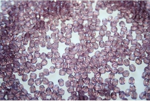 Perline Mezzi Cristalli Mid. Light Amethyst 3mm - 60pz