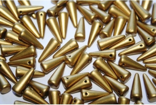 Perline Spikes 5x13mm, 20pz., Matte Metallic Aztec Gold Col.K0172JT