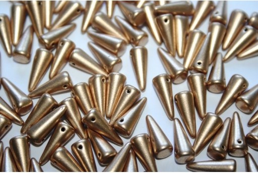 Perline Spikes 5x13mm, 20pz., Matte Metallic Flax Col.K0171JT