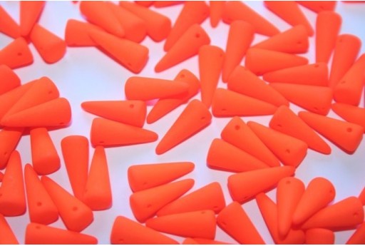 Perline Spikes 5x13mm, 20pz., Neon-Orange Col.25122AL