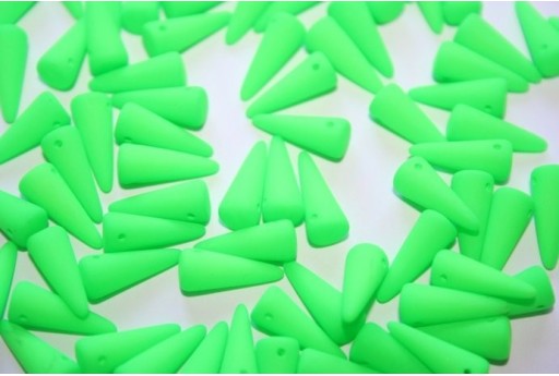 Perline Spikes 5x13mm, 20pz., Neon-Green Col.25124AL