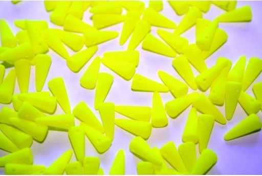 Perline Spikes 4x10mm, 30pz., Neon-Yellow Col.25121AL