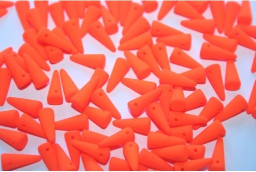 Perline Spikes 4x10mm, 30pz., Neon-Orange Col.25122AL